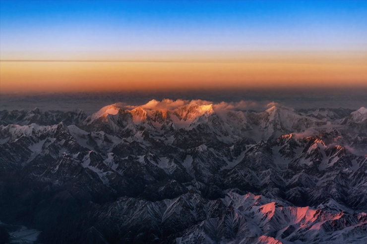Himalayas and Tian Shan Mountains